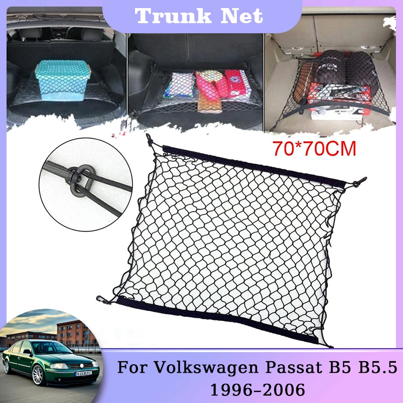 Trunk Storage Net For Volkswagen VW Passat B5 3B B5.5 3BG Sedan Variant Wagon 1996~2006 1998 2000 2002 Nylon Mesh Auto Rear Cars