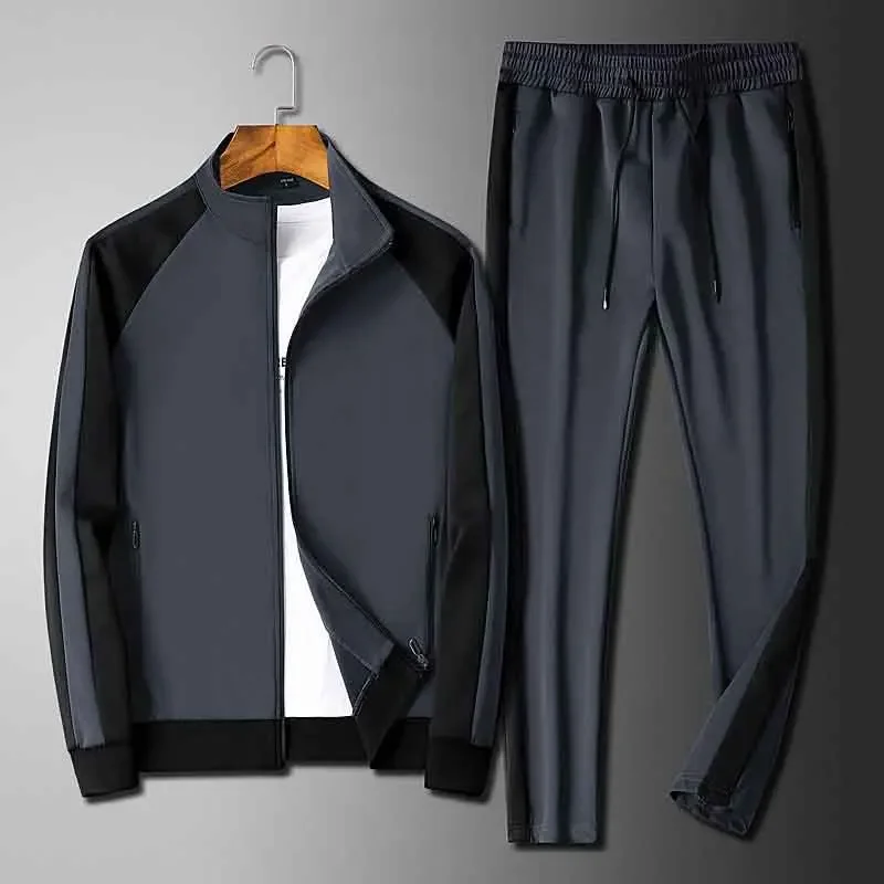 

New Sport Suits for Spring 2025 Men's Casual Plus Size Sportswear with Two Pieces