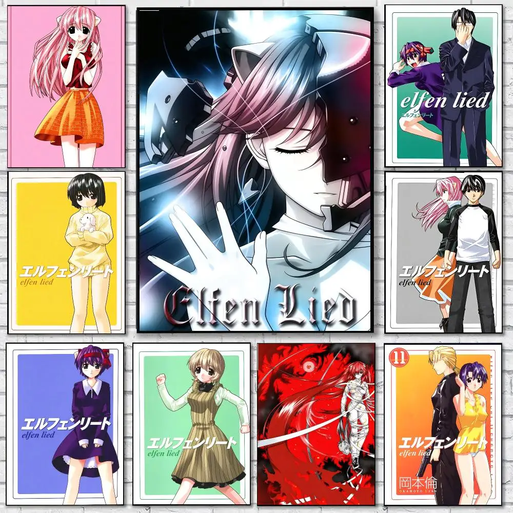 anime Elfen Lied Poster Trendy Classic hot HD Self-Adhesive Waterproof Art Poster Room Decor New Arrival On Sale