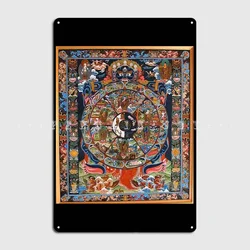 Tibetan Buddhist Wheel Of Life Metal Plaque Poster Cinema Garage Party Printing Wall Decor Tin Sign Poster