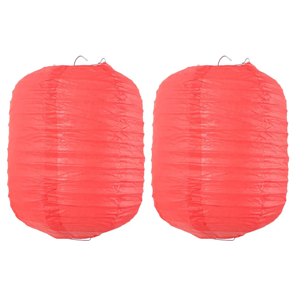 

2Pcs Decorative Paper Lanterns Folding Hanging Lights for Party Wedding Celebration Event Decoration Reusable Sturdy Frame