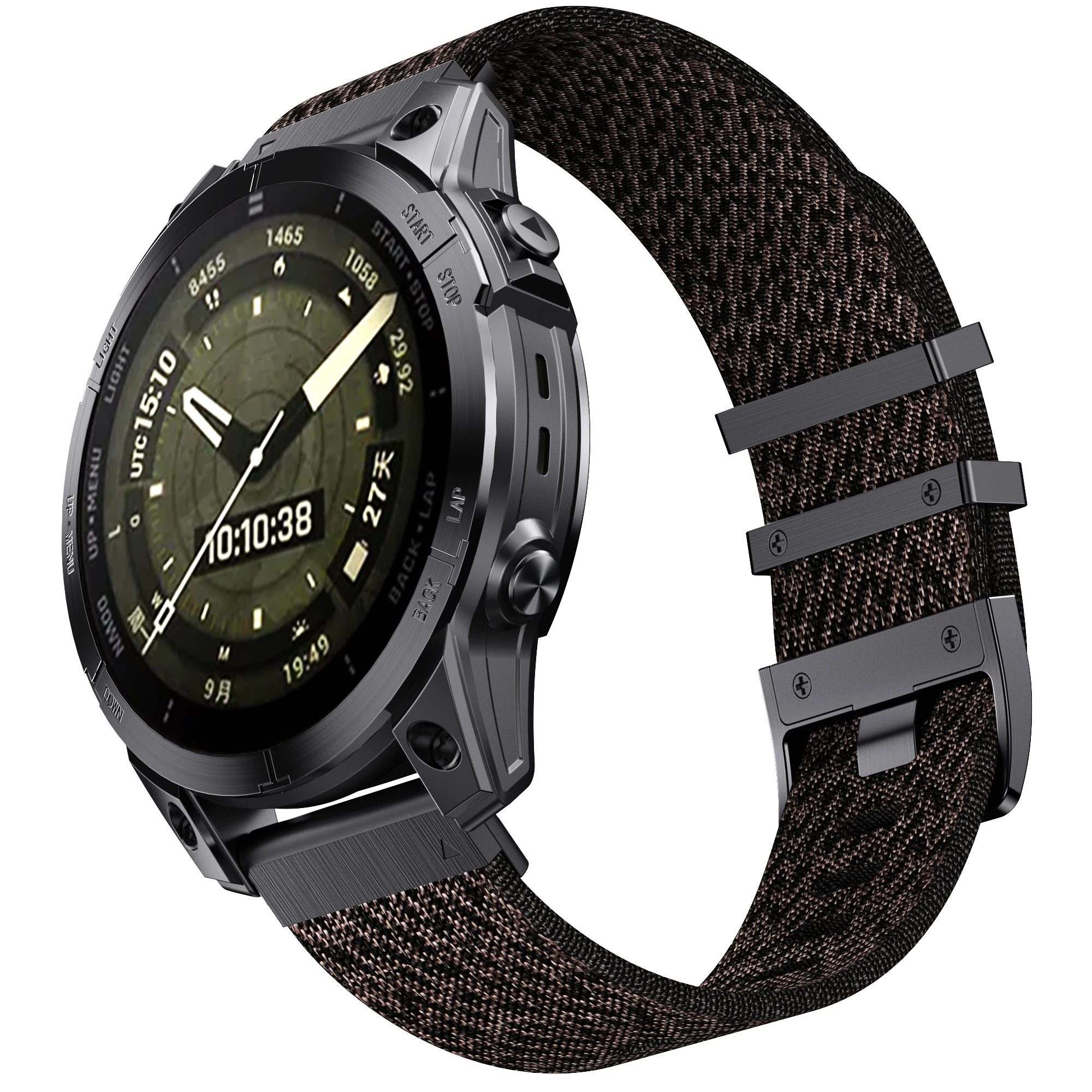 Quick Fit 22mm 26mm Nylon Watch Strap Band for Garmin Fenix 8 47mm 51mm, Epix Pro 47mm 51mm, Fenix 7 7X Pro/6 6X Pro/Fenix 5 5X image 4