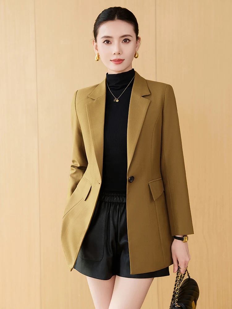 

AIyssa Fashion professional women's long sleeved suit jacket, elegant temperament, 2025 autumn winter new style