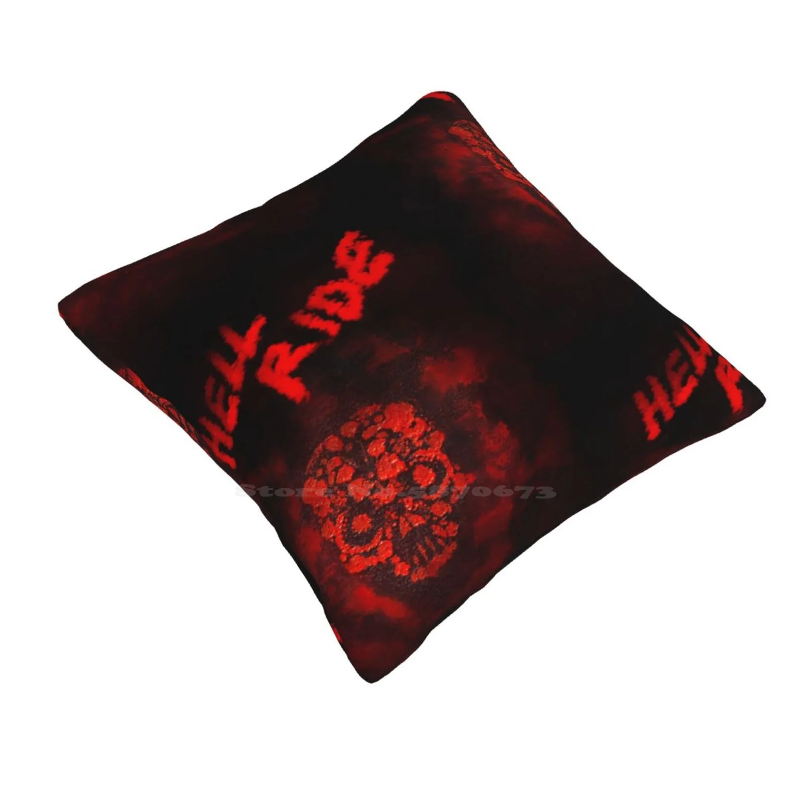 Hell Ride Throw Cushion Pillow Cover Hell Devil Diabolical Holiday Halloween