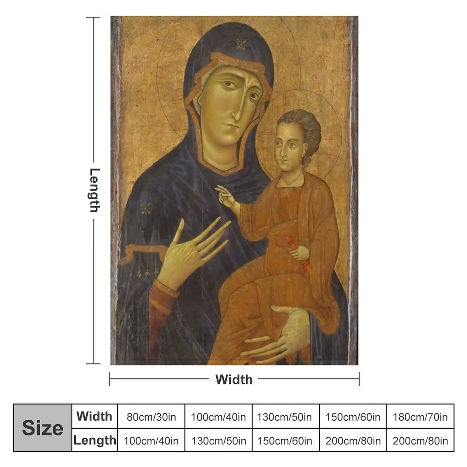 Madonna and Child, Berlinghiero 1300-1500 Throw Blanket valentine gift ideas Cute For Decorative Sofa Blankets