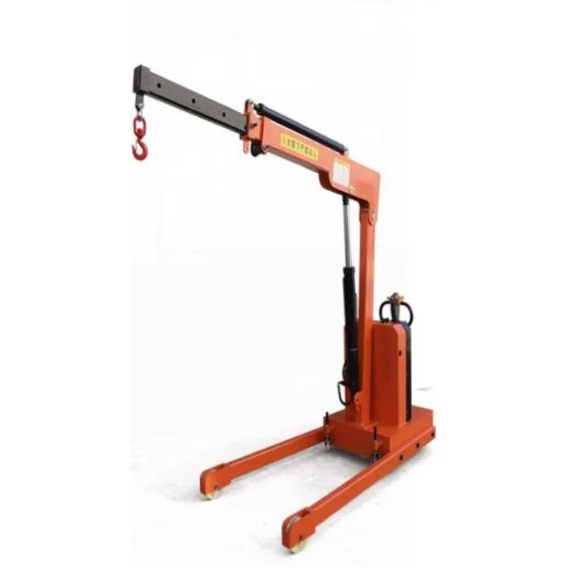 Small mobile crane 1 ton household vehicle mounted 220v electric hydraulic simple hoist