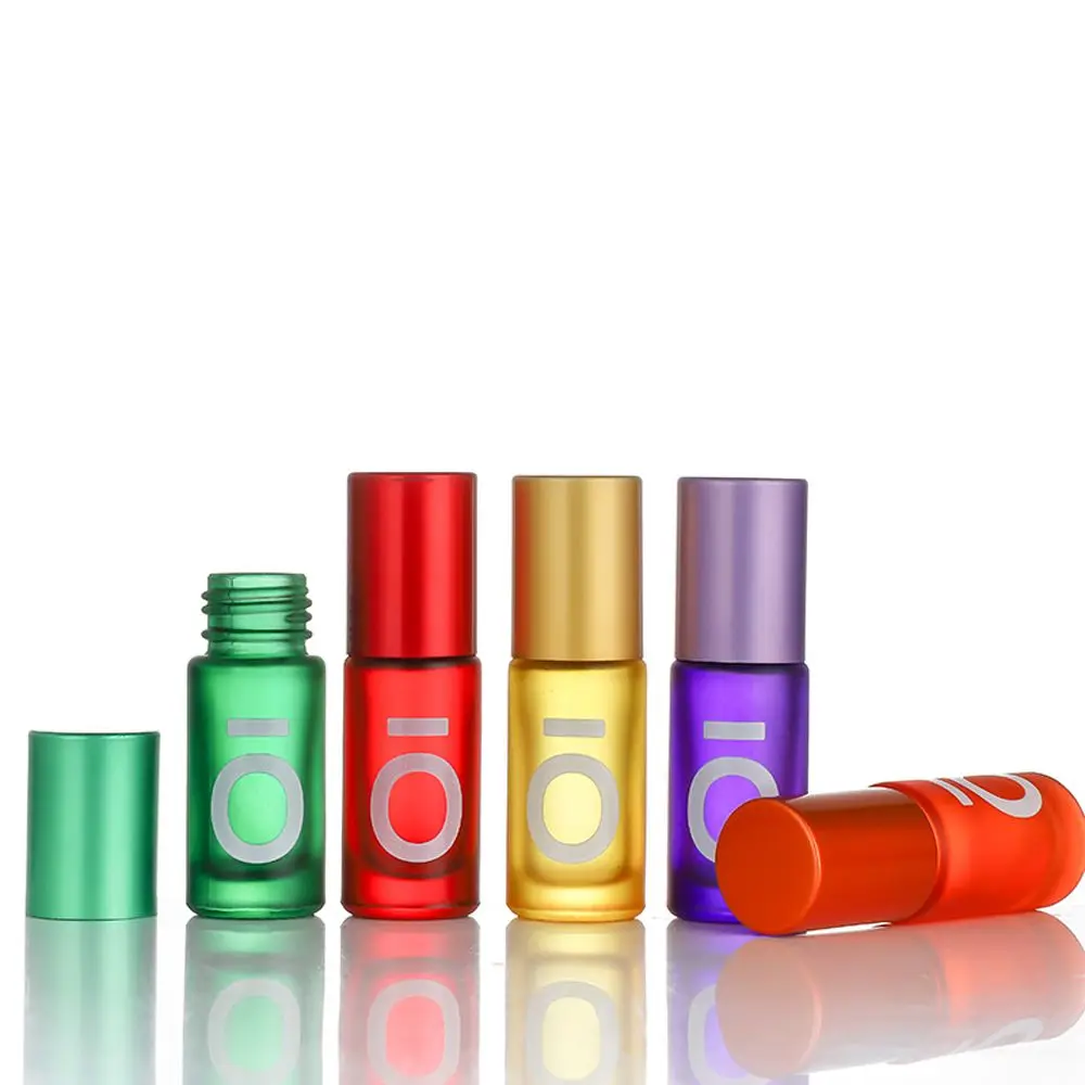 Colorful DIY Empty Refillable Bottle Travel Perfume Bottle Roll-on Bottle Roller Ball Vial Essential Oil Roller Bottles