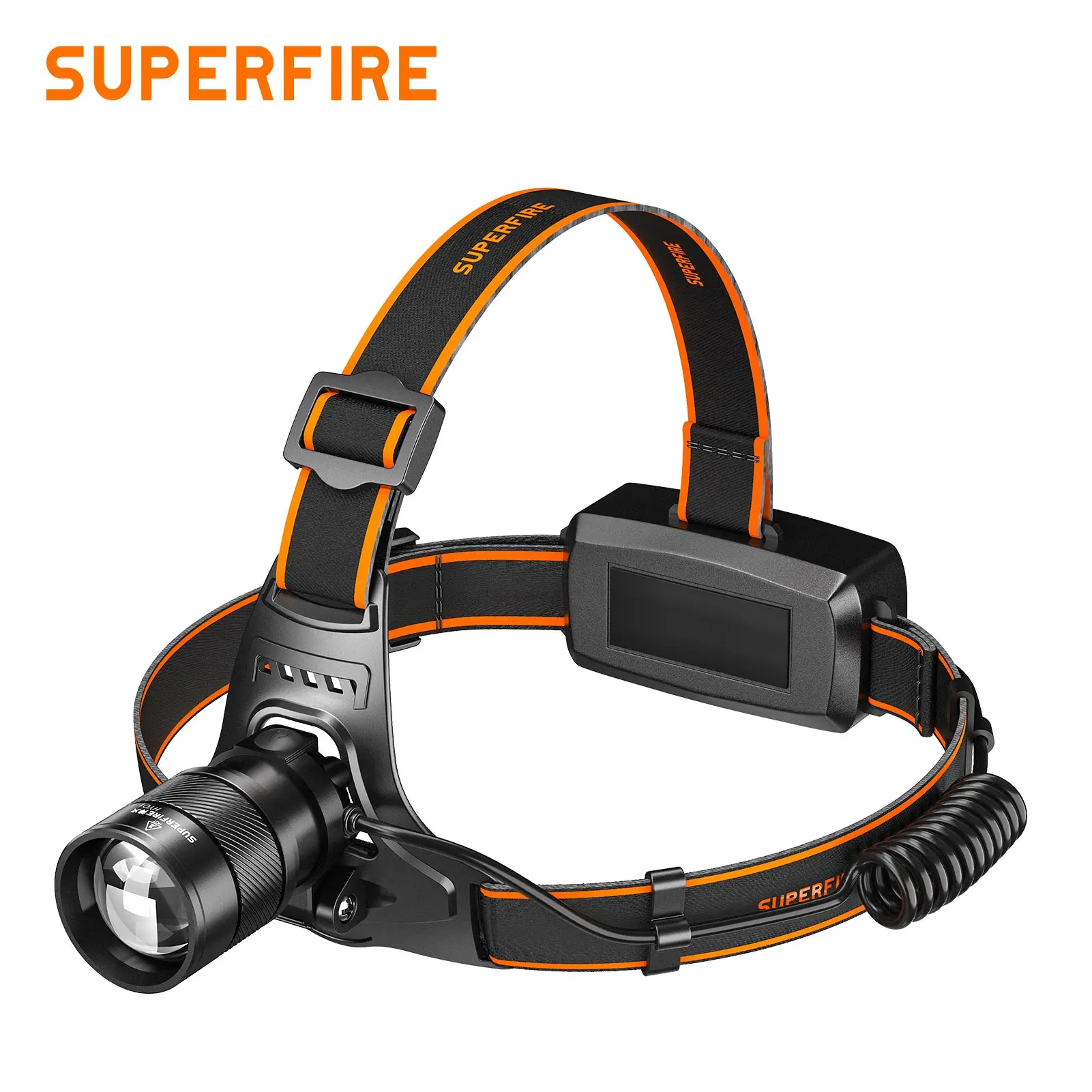 

SUPERFIRE HL71 Powerful LED Headlamp Rechargeable Telescopic Zoomable Headlight Outdoor Waterproof Work Head Lamp Lighting