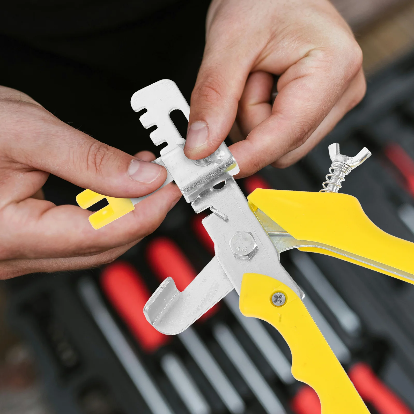 Tile Positioning Leveler Yellow Practical Tile Correction Leveler Portable Household Tool for Crack-Free Flat Surface and