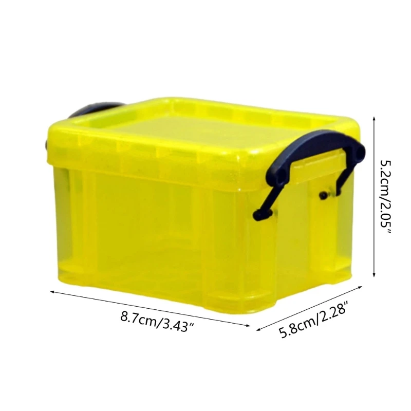 Mini Plastic Box Rectangular Storage Box with Locking Lid Dustproof Jewelry Storage  Container for Small Items