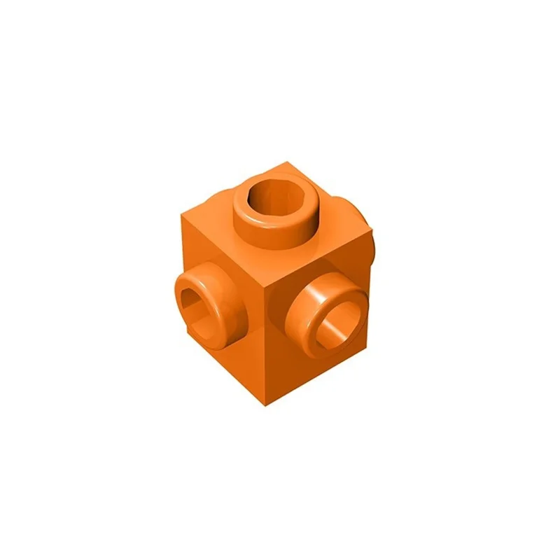 50 Stück 4733 Modifizierte 1x1-Steine mit 4-Seiten-Stiften, Modulare GBC-Spielzeugteile für Technische MOC-Bausteine – Detail 18