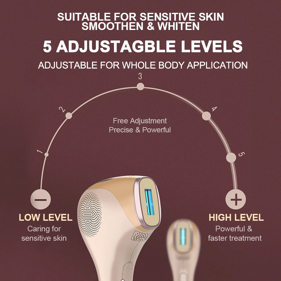 Epilatore Laser di raffreddamento per le donne depilazione IPL 2 finestre indolore per tutto il corpo Touch LCD trimmerspedizione permanente