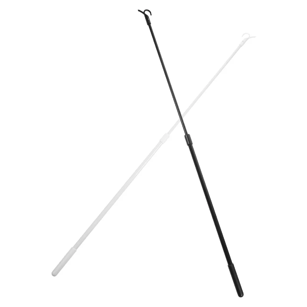 

2Pcs Curtain Pull Wand Strong Metal Rod Easy Grip Handle Cordless Window Blind Tilt Rod Opener Drapery Wands for Curtains