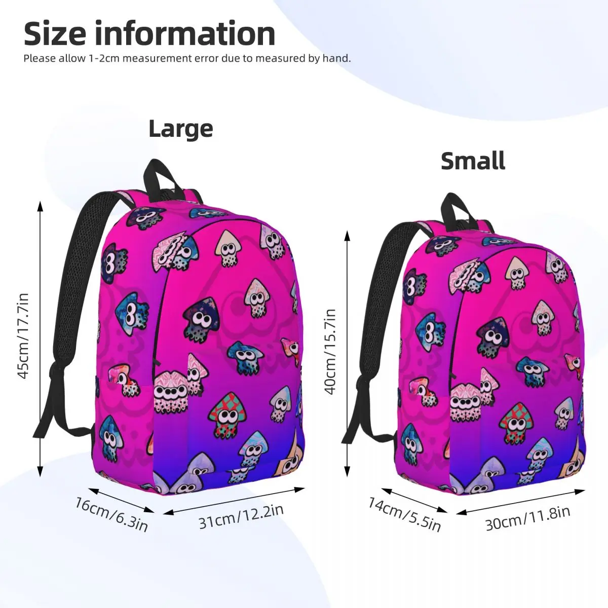 Mochila De Collage de pulpo para adolescentes, juego de Splatoon para estudiantes de escuela secundaria, mochila de viaje