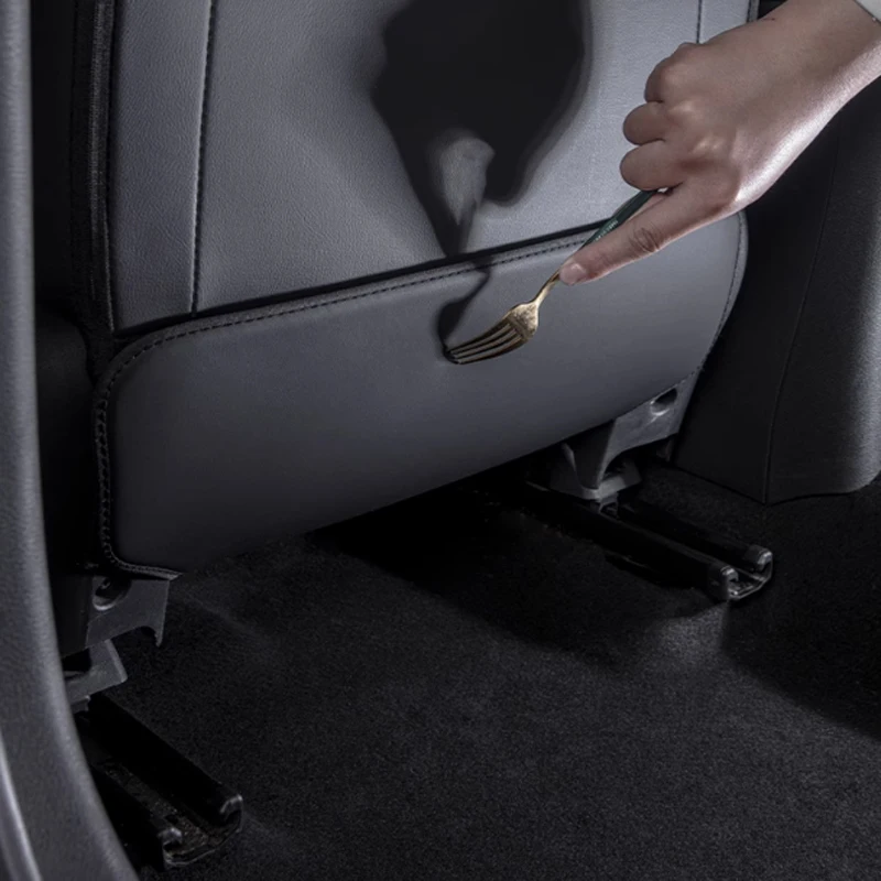 لشركة هيونداي سانتا في 5th Gen 2024 2025 اكسسوارات الديكور الداخلي للسيارات المقعد الخلفي مكافحة ركلة الوسادة مواد مقاومة الأوساخ #5