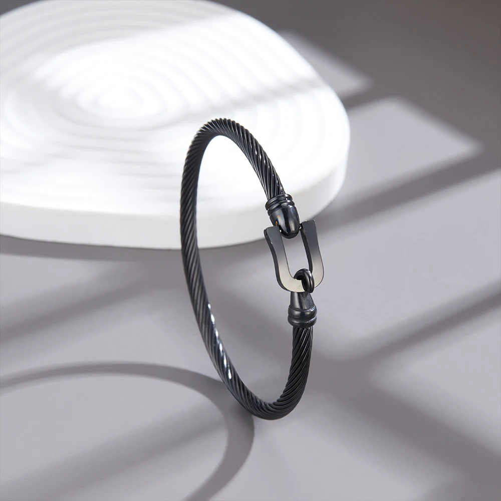 316L Fashion Horseshoe Stainless Steel Popular Bracelet Women Simple Men Charming Wife Mom Gift Jewelry Wholesale