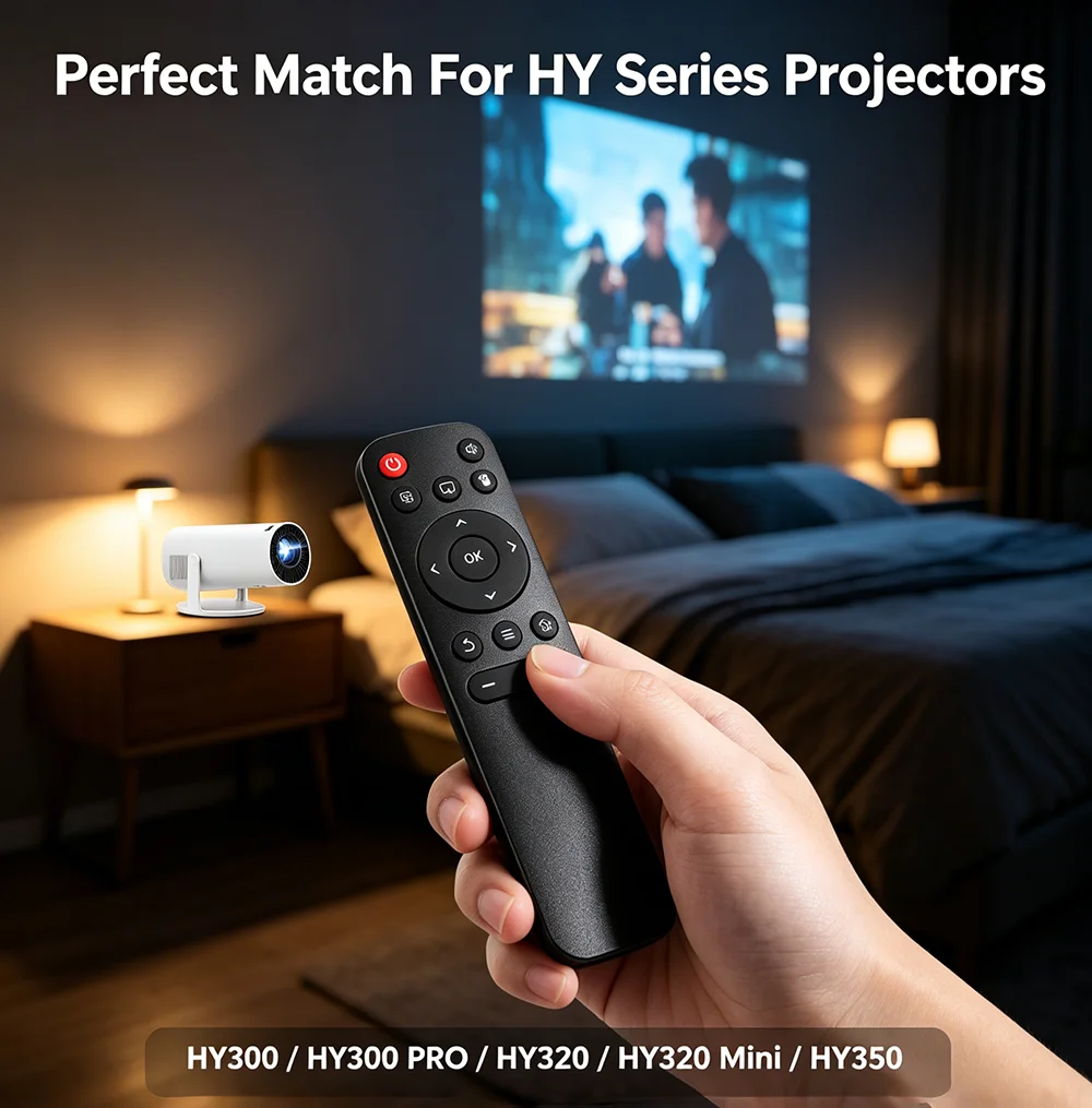 Universal Wireless IR Projector Remote Control Durable Matte Shell For HY300 PRO HY320 Mini Android Portable Projector