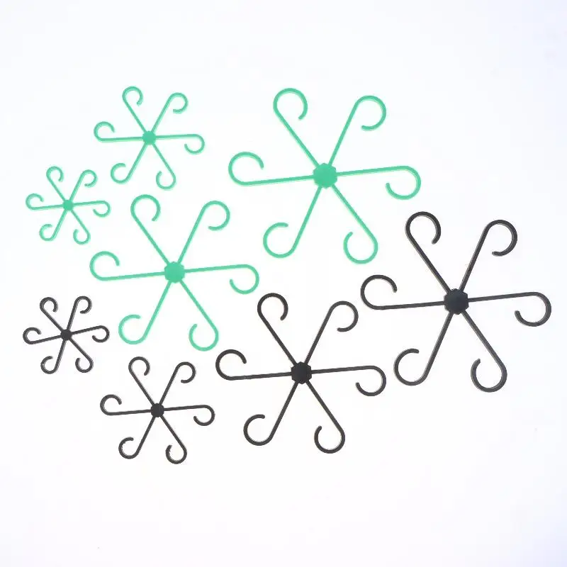 【BA】8-Pack Plant Support Stakes - Adjustable Anti-Toppling Flower Stand For Hydroponic/Garden Plants, Green Foldable Fixator
