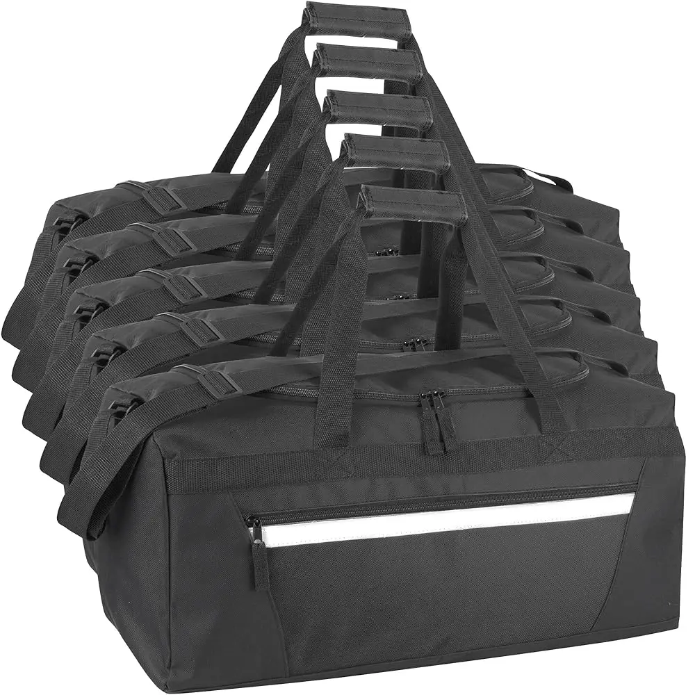 

24 Pa Reflective Duffle Bags Bulk For Homel Adults, Gym, Foster Kids Bulk Duffel Bags Whole (Bla Pack)