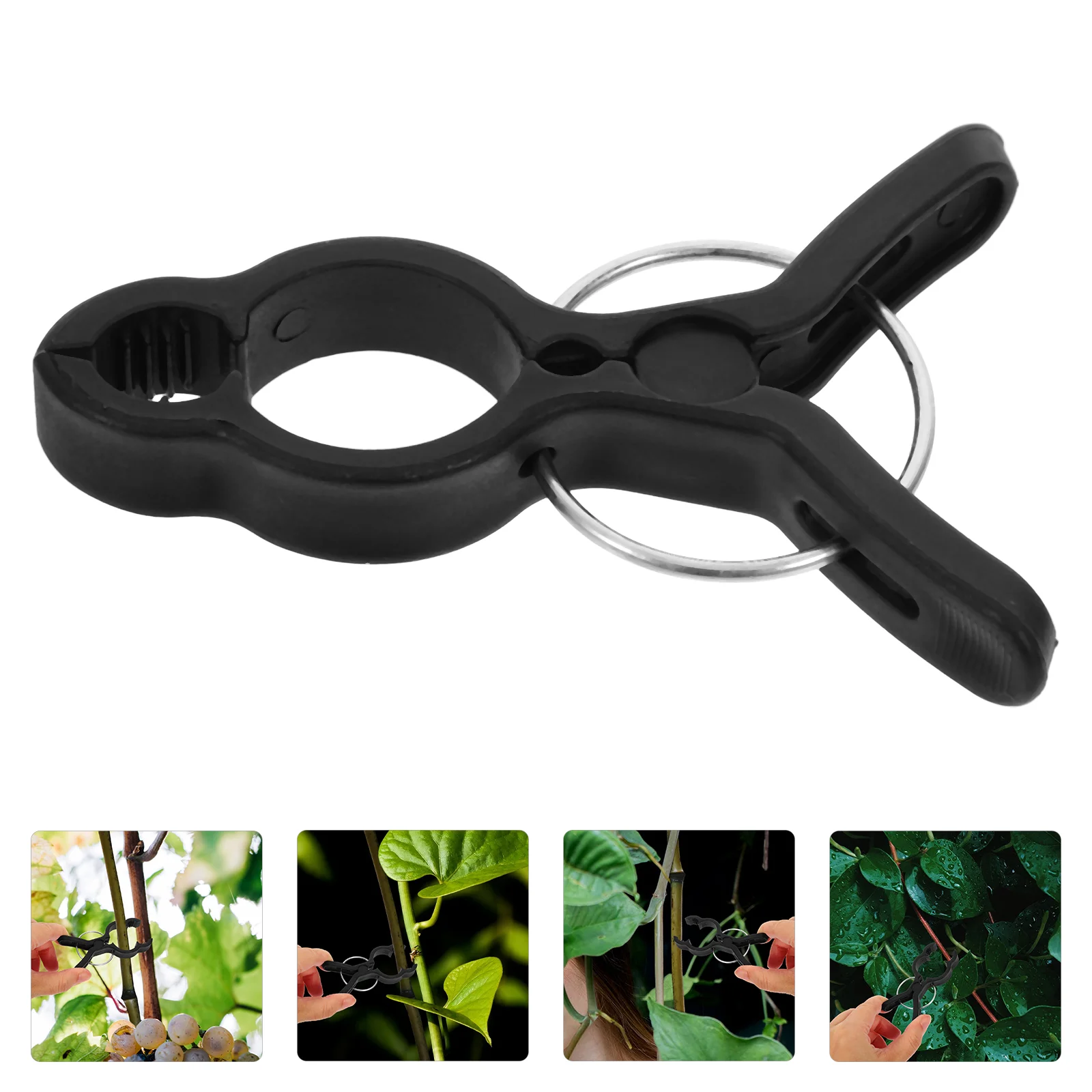 

20 Pcs Plant Trellis Connector Clip Vine Clips For Climbing Plants Hanging Vines Flower Grape Black Polyethylene Plastic