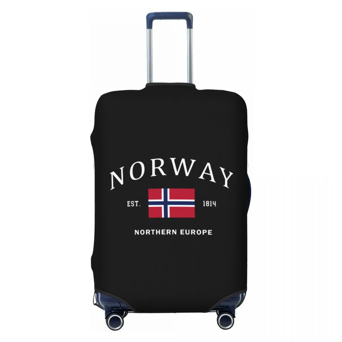 

Custom Cute Norway Flag Luggage Cover Protector Dust Proof Norwegian Patriotic Pride Travel Suitcase Covers