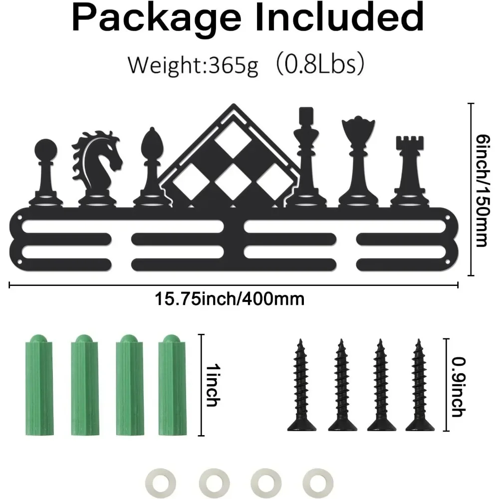 شنت الجدار الشطرنج ميدالية شماعات ، حامل عرض ميدالية مع 12 خطوط ، حاملي جائزة الصلب قوي