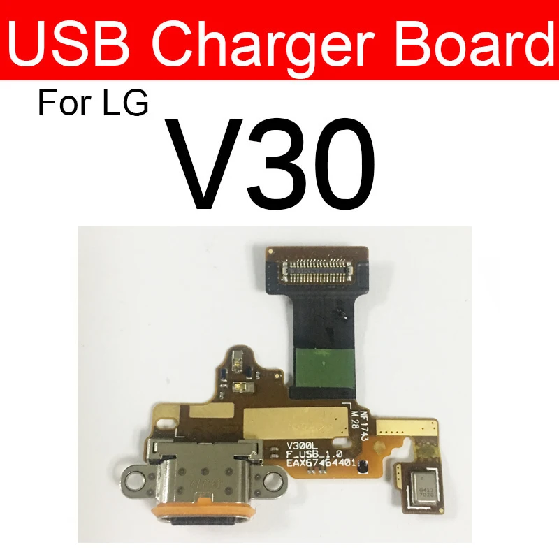 USB Charger Charging Port Dock Microphone Board Connector Flex Cable For LG V30 V35 V35 Plus V40 V50 V50s