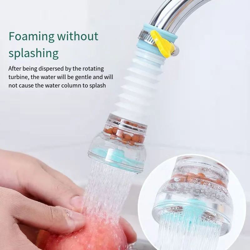 1/2/4pcs Faucet Filter Splash Proof 360 Degrees Rotatable Retractable Faucet Extender Universal Kitchen  Filter Water proof