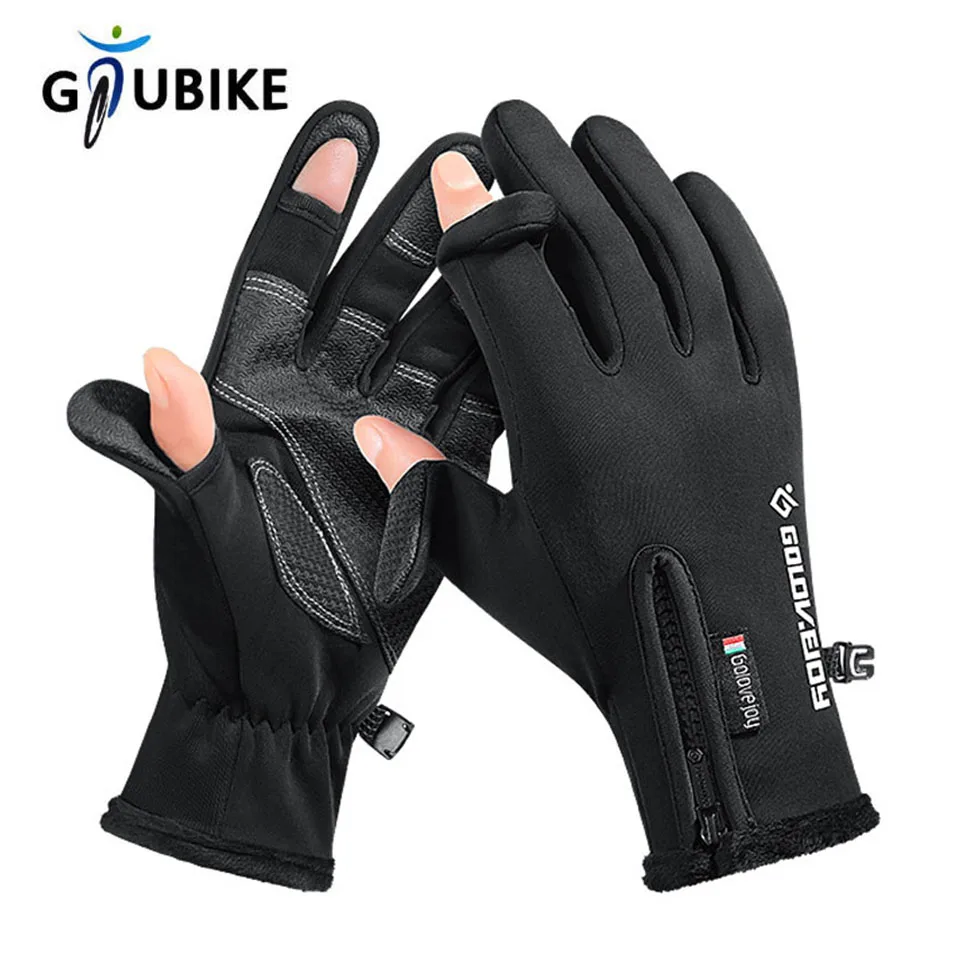 GTUBIKE 방수 겨울 낚시 장갑 – 2 손가락 플립, 방풍 벨벳 따뜻한 보호, 남녀공용 앵글링 장갑 GTUBIKE 방수 겨울 낚시 장갑 – 2 손가락 플립, 방풍 벨벳 따뜻한 보호, 남녀공용 앵글링 장갑