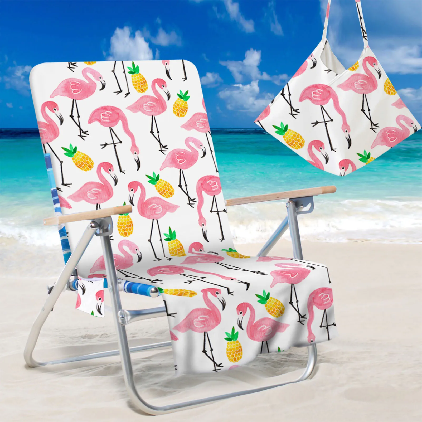 Beach Chair Towel Chaise Lounges Cover Skin-friendly Lightweight Beach Towel for Pool Beach Garden Courtyard Outdoor