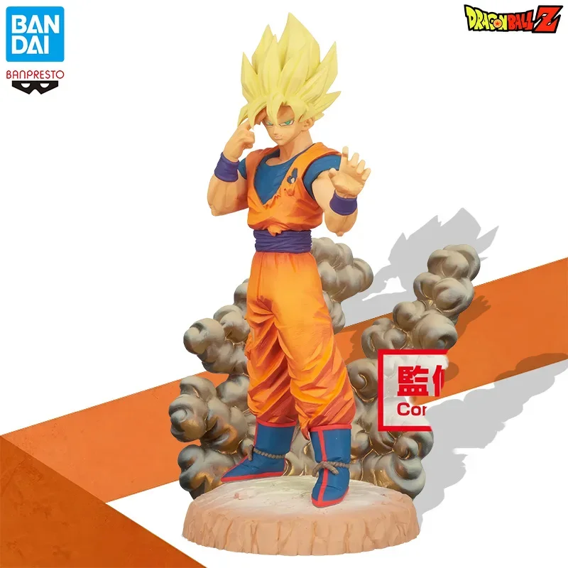 Genuine Bandai Anime Dragon Ball Z History Box Super Saiyan Son Goku Kakarotto Action Figure Collection Model Toy Kids Xmas Gift