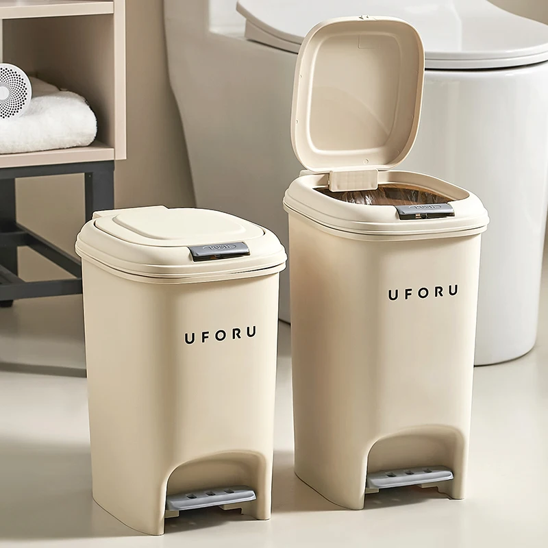 Trash can household kitchen living room toilet toilet with lid large capacity pedal light luxury paper basket lovely creativity