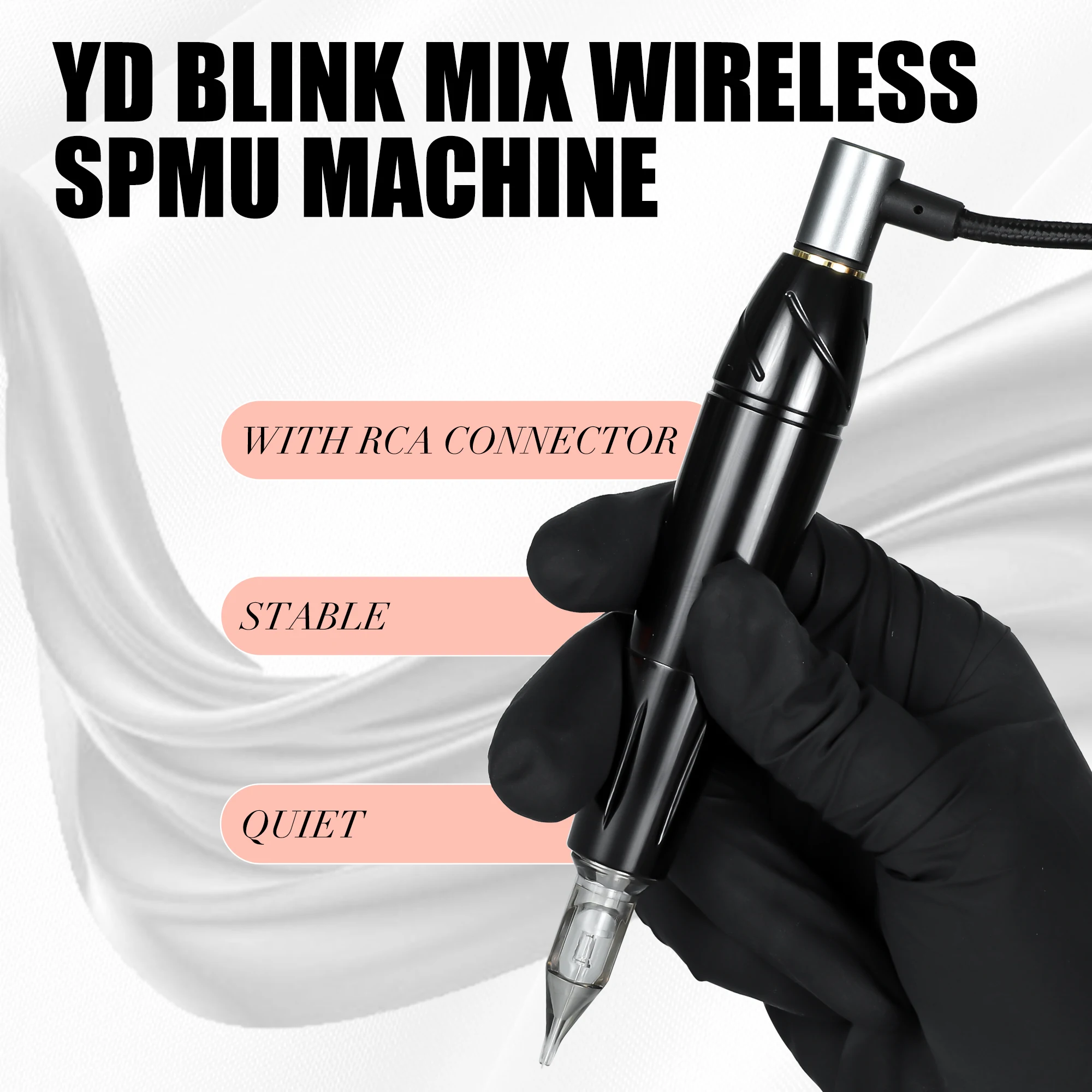 Private Brand YD Blink Mix Dual Battery Wireless Stroke 3mm Permanent Makeup Rotary Tattoo Machine For PMU Academy