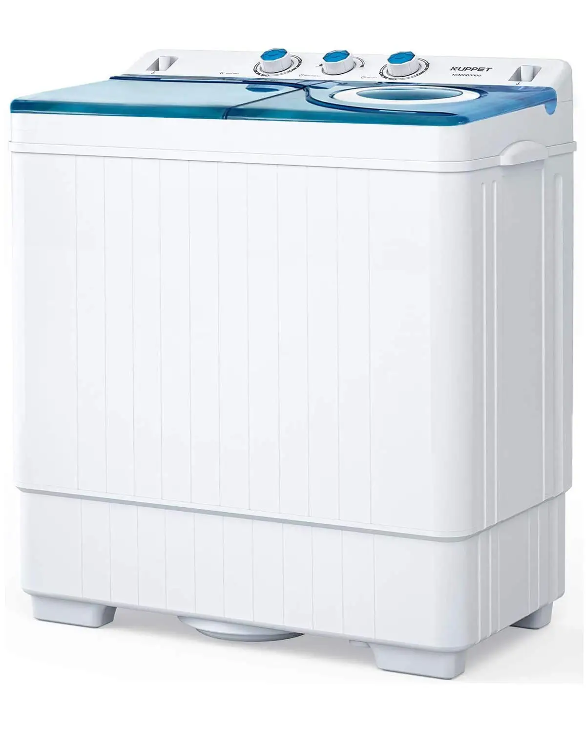 Compact Twin Tub Portable Mini Washing Machine 26lbs Capacity Washer(18lbs)&Spiner(8lbs) Built-in Drain Pump Semi-Automatic