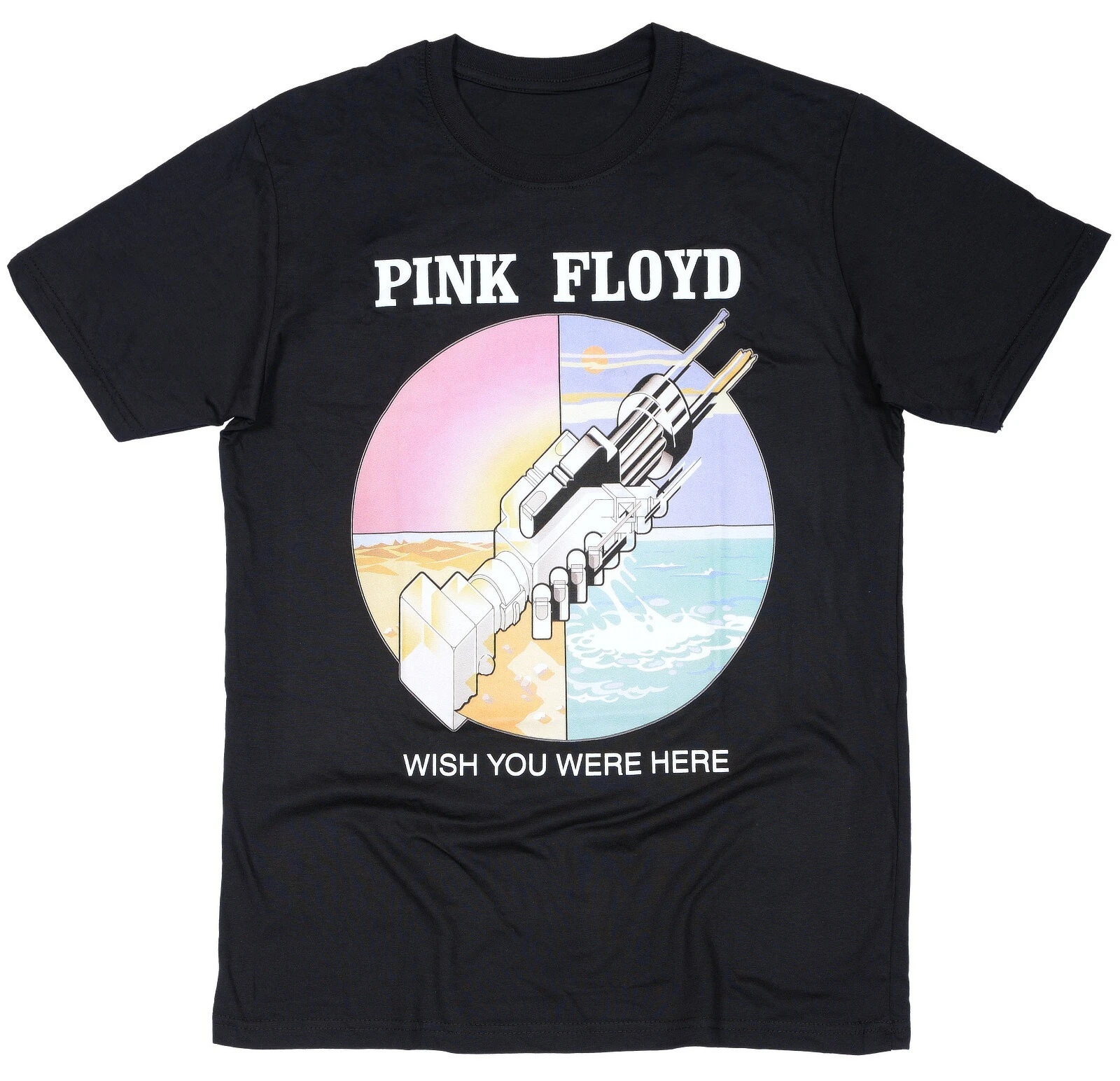 

Pink Floyd Wish You Were Here T-Shirt Men's and Women's Short Sleeve Retro Band Tops Brand T-shirt Oversize Tees Sports Clothing