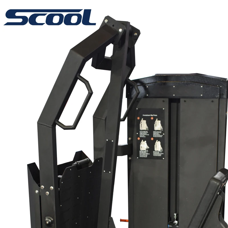 معدات اللياقة البدنية في صالة الألعاب الرياضية التجارية، آلات اختيار تحميل دبوس البندول العصرية لضغط الورك ومدرب الساق