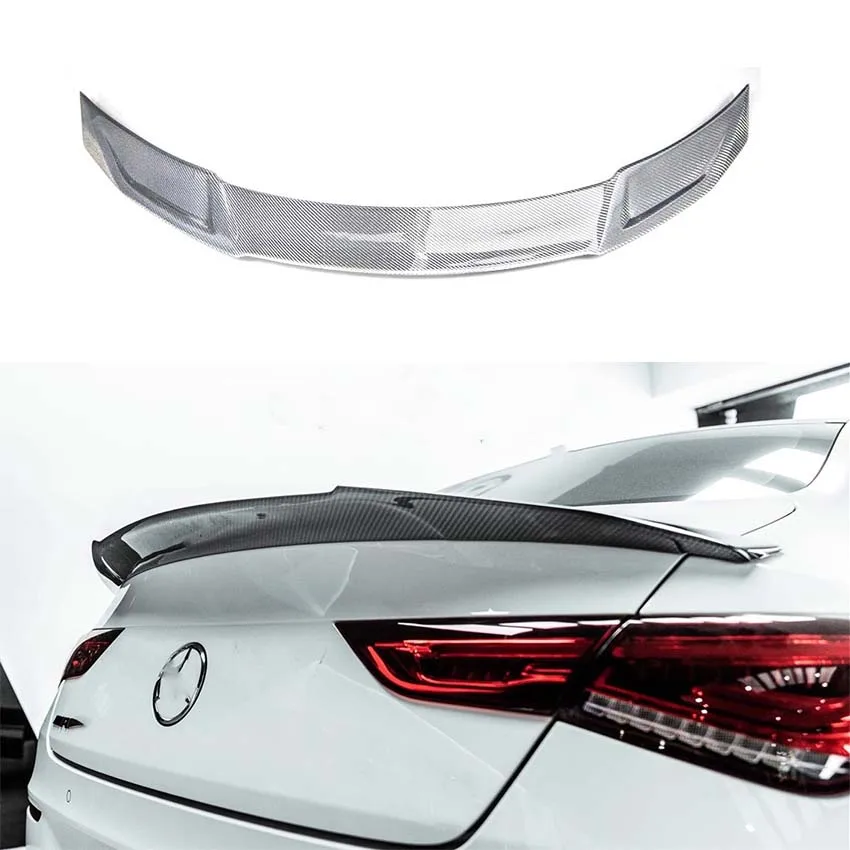 For Mercedes-Benz C118 CLA200 CLA35 CLA45 Rear Case Cover Spoiler Carbon Fiber Material Car Trim Accessories