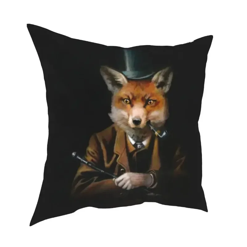 45X45cm Victorian Animals Portrait Pillow Case Vintage Fox Dog Cat Rabbit Cushion Covers Cool Decorative Pillowcase Home Decor