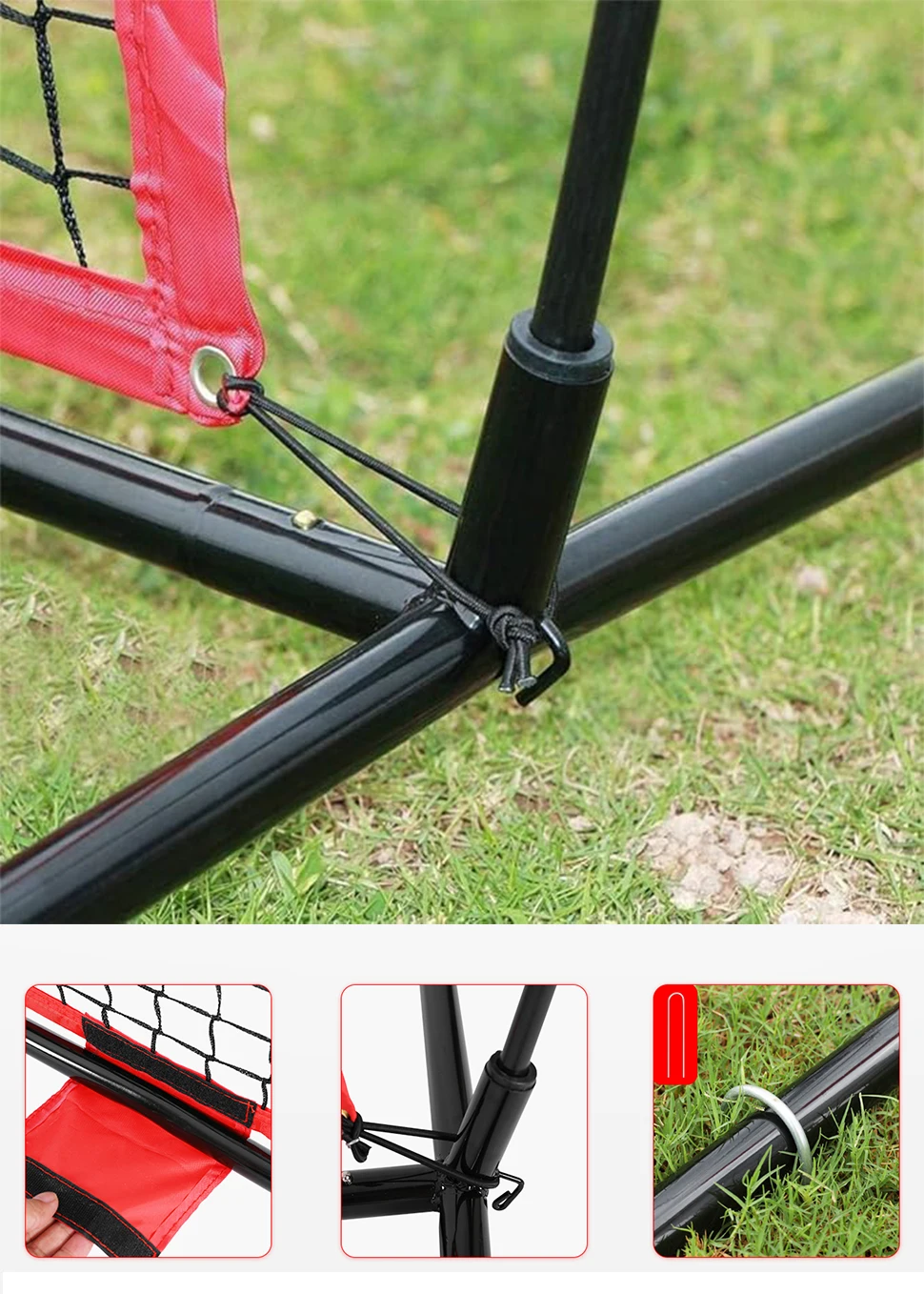 Baseball/Softball 6*6FT Practice Net for Hitting & Pitching, Batting   Strike Zone for Throwing, Most Suitable for Kids.