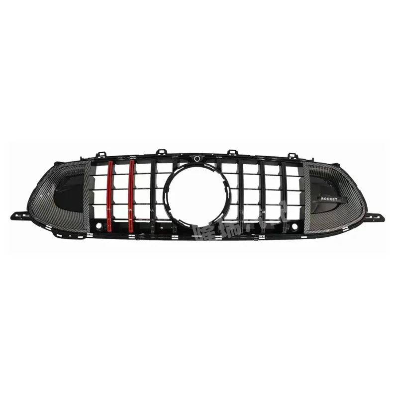 مناسبة لمرسيدس بنز AMG الجبهة الوجه تعديل الشريط العمودي GT المتوسطة صافي بابز نموذج مصبغة غطاء خزان المياه 4 أبواب X290