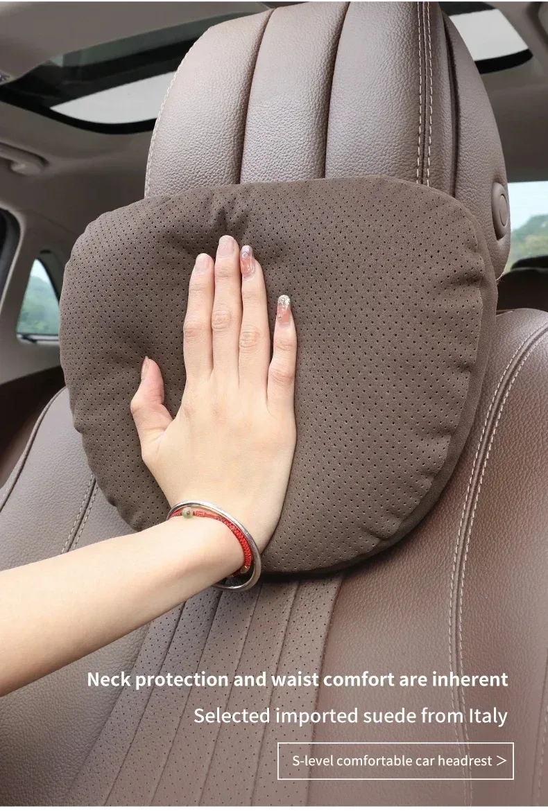 New 2.0 Car Headrest Neck Pillow Support Seat / Maybach Design S Class Soft Universal Adjustable Car Neck Waist Pillows