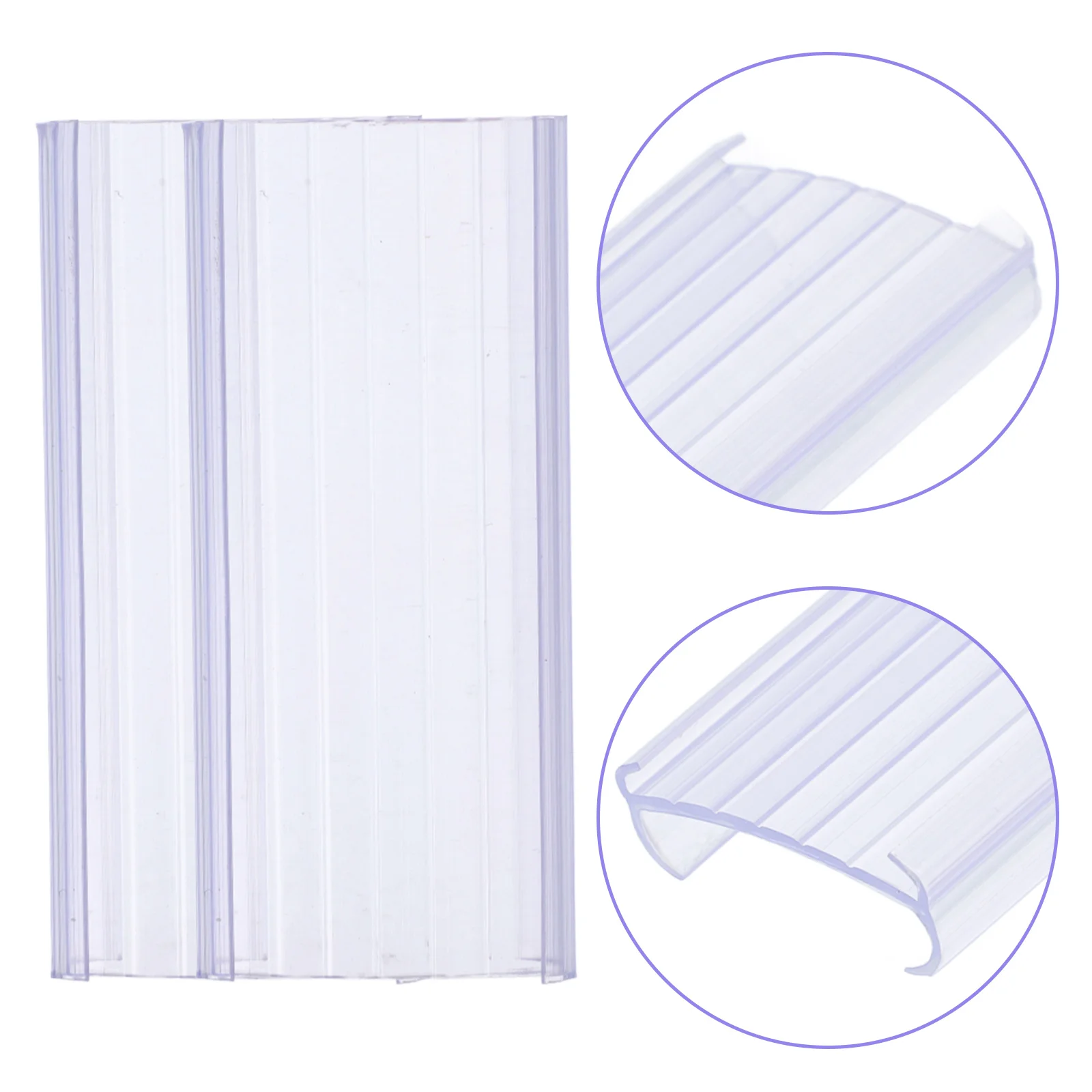 30Pcs Transparent Plastic Label Holders Multi-Use Shelf Tags for Wire Racks Basket Fridge Organization