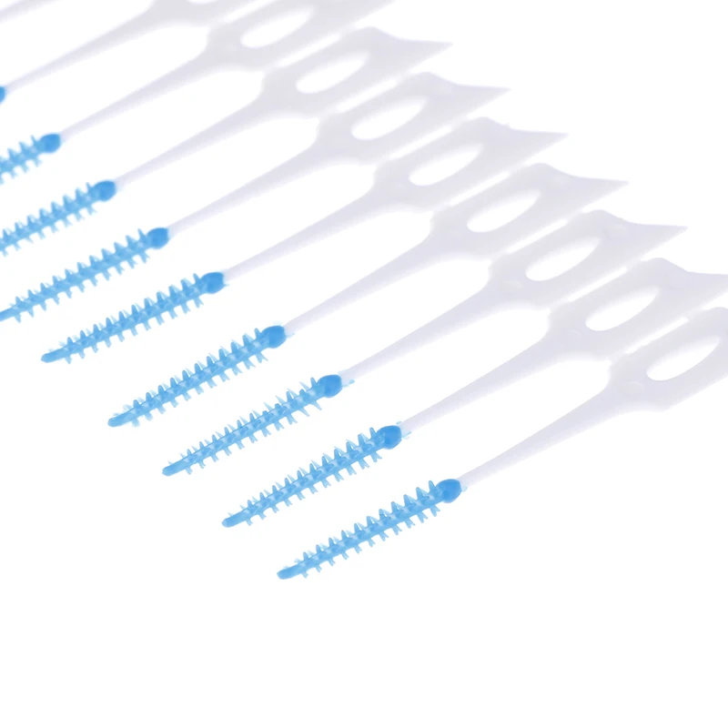 40Pcs/Box Toothpicks Push-Pull Interdental Brush 0.7mm Gum Orthodontic Wire Brush Oral Care