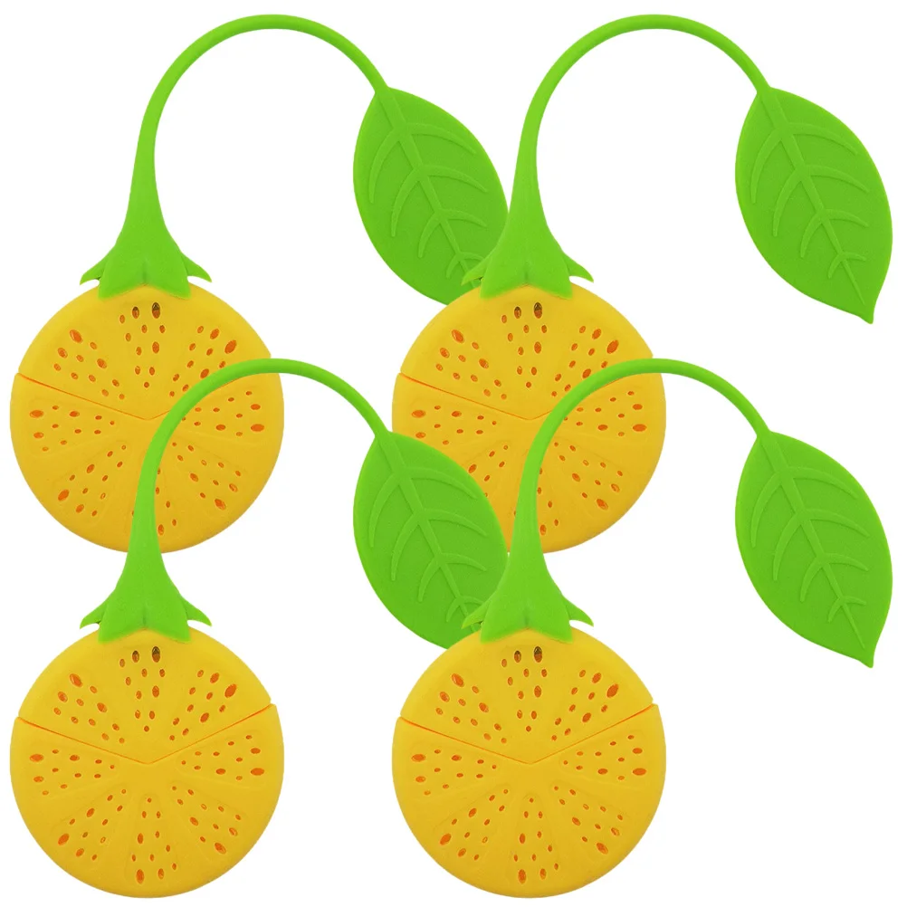 

4 Pcs Lemon Shaped Silicone Tea Infuser 14mm Male Bowl Strainer for Home Loose Leaf Tea Filter Reusable Kitchen Supplies