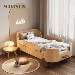 Children's Bed With Guardrail Baby Single Bed Stitching Widening Baby Spell Bed Extra Bed Boy Girl Princess Cot