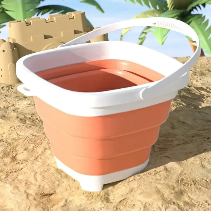 Seau sable pliable, jouet jeu avec pelle Pot d'arrosage, château sable pour enfants, activité jeu d'eau plage