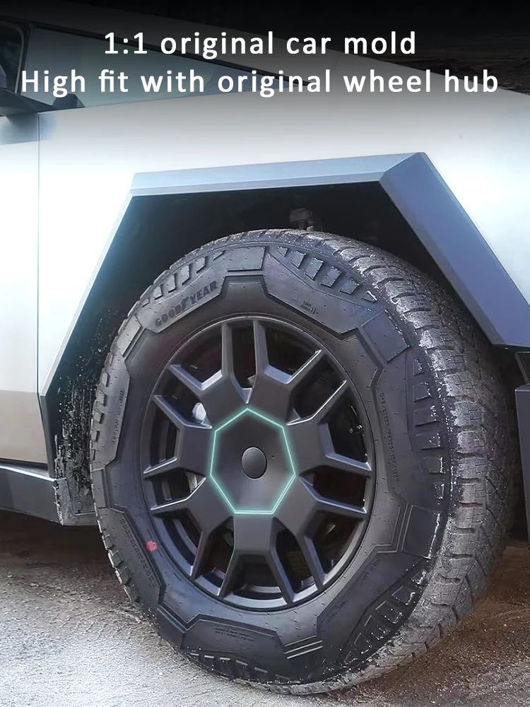 4er-Set Radnabenkappen für Tesla Cybertruck 2023 2024 2025 – Sportliche Radkappen als Ersatz für Autozubehör – Detail 5