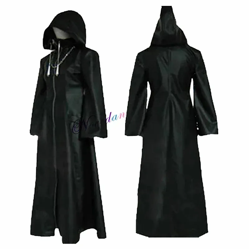 أنيمي لعبة المملكة هارتس 2 منظمة XIII معطف أسود رداء حفلة الهالوين تأثيري حلي