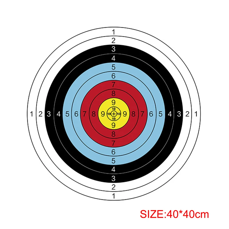 10 Stuks 40X40Cm Boogschieten Doelen Papier Duurzaam Oefen Training Pijl Pijl Darts Papieren Jacht Schieten Accessoires