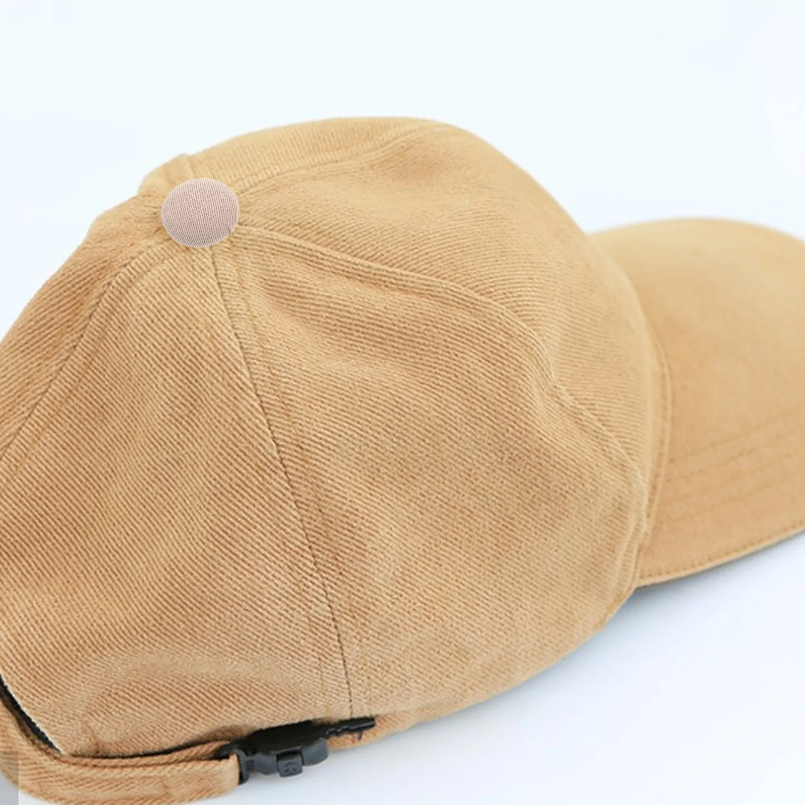

20 Pcs Decorative Buttons Baseball Cap Hat Making Accessories Khaki Fabric .cap